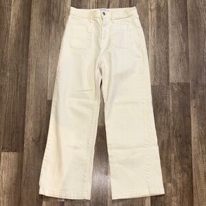 Just Black Women's Wide Leg Cream Jeans - 27